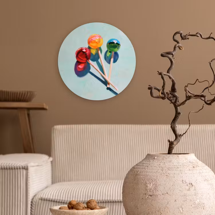 Muurcirkel - Lollys - Schaduw - Drie - Blauw — 2
