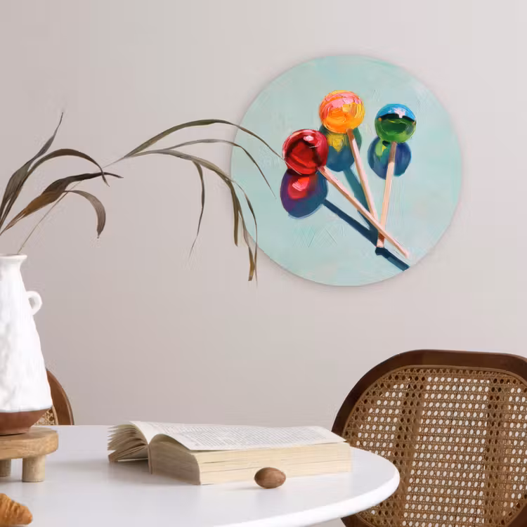 Muurcirkel - Lollys - Schaduw - Drie - Blauw — 4