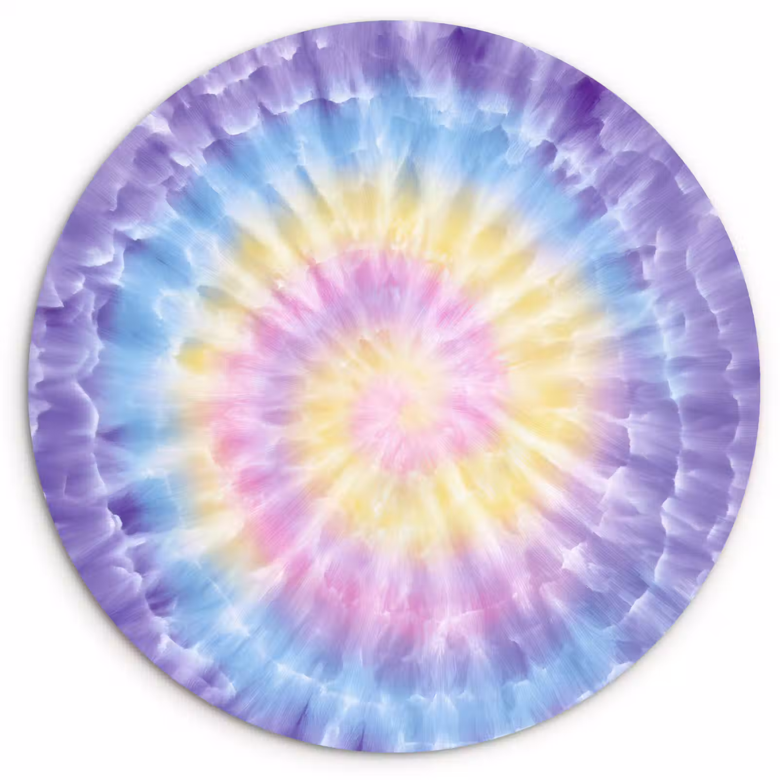 Muurcirkel - Spiraal - Tie dye - Pasteltinten — 1