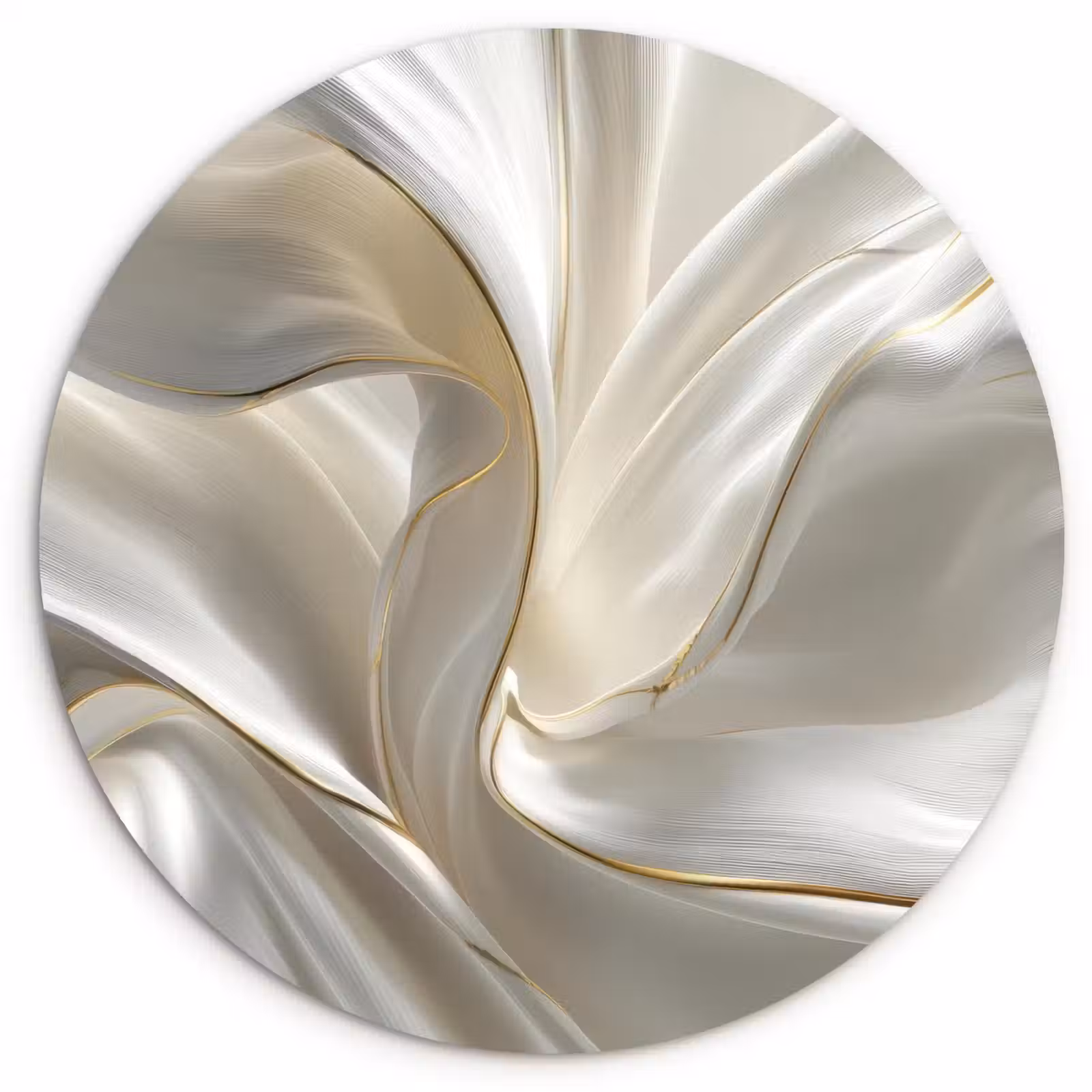 Muurcirkel - Stof - Plooien - Goud — 1