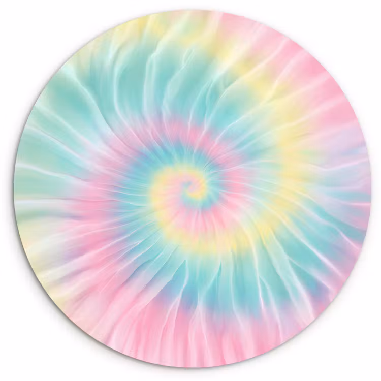 Muurcirkel - Pasteltinten - Tie dye - Roze — 1
