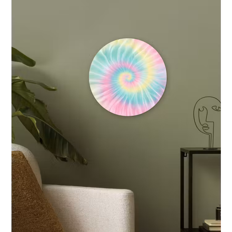 Muurcirkel - Pasteltinten - Tie dye - Roze — 3