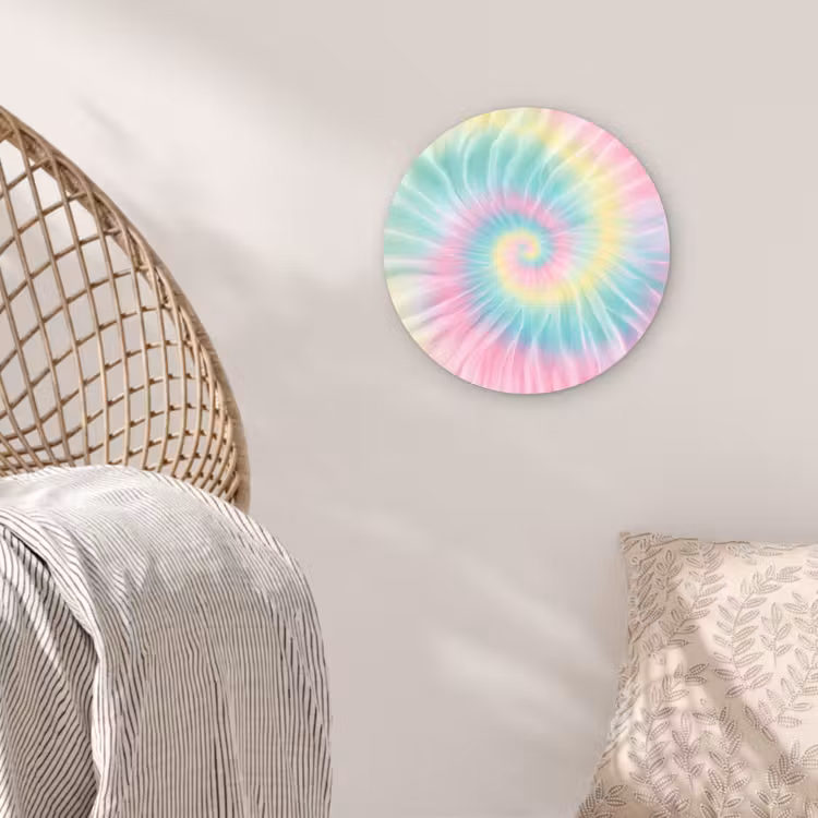 Muurcirkel - Pasteltinten - Tie dye - Roze — 5