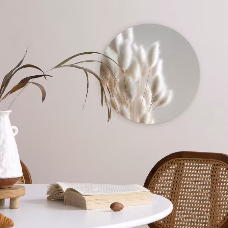 Muurcirkel - Pluimen - Beige - Minimalistisch — 4