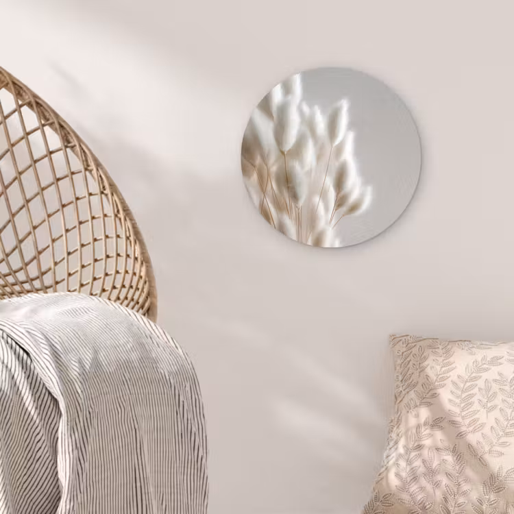 Muurcirkel - Pluimen - Beige - Minimalistisch — 5