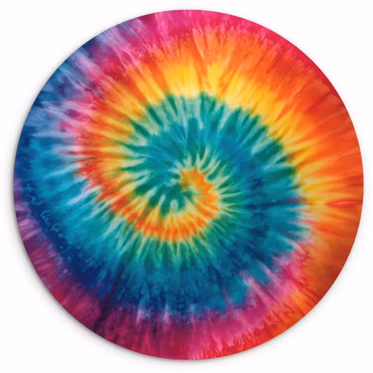 Muurcirkel - Regenboogkleuren - Tie dye - — 1