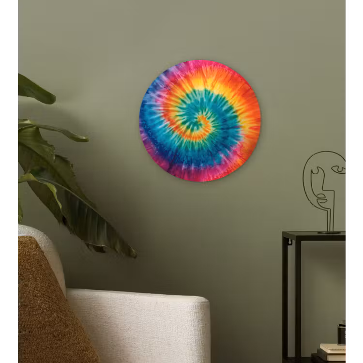 Muurcirkel - Regenboogkleuren - Tie dye - — 3