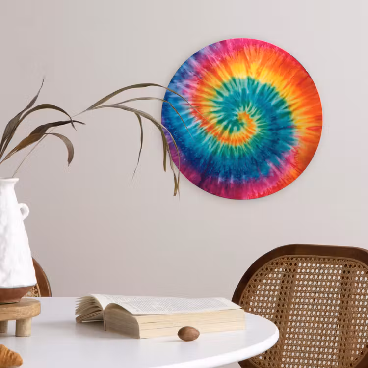 Muurcirkel - Regenboogkleuren - Tie dye - — 4