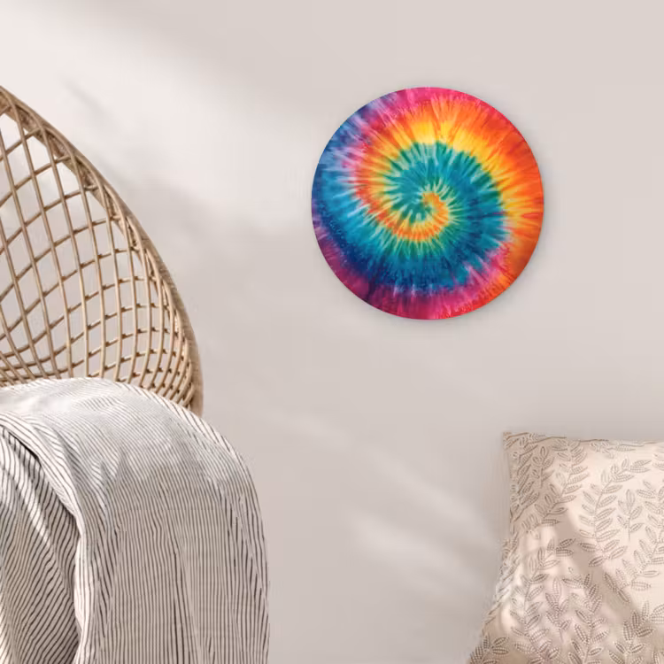 Muurcirkel - Regenboogkleuren - Tie dye - — 5