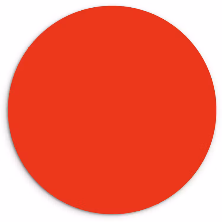 Muurcirkel - Rood - Kleur - Effen — 1