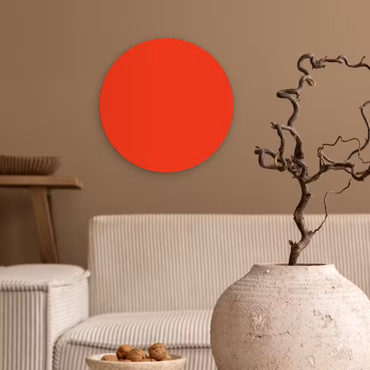 Muurcirkel - Rood - Kleur - Effen — 2