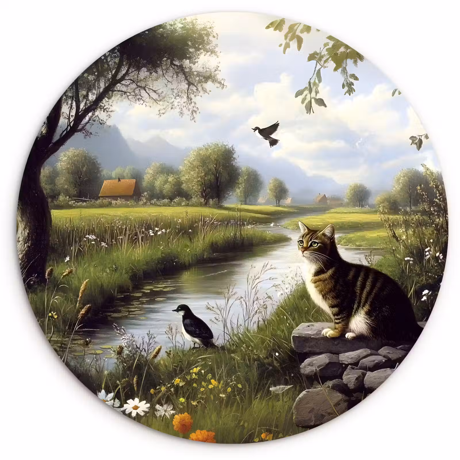 Muurcirkel - Kat - Beekje - Weide — 1