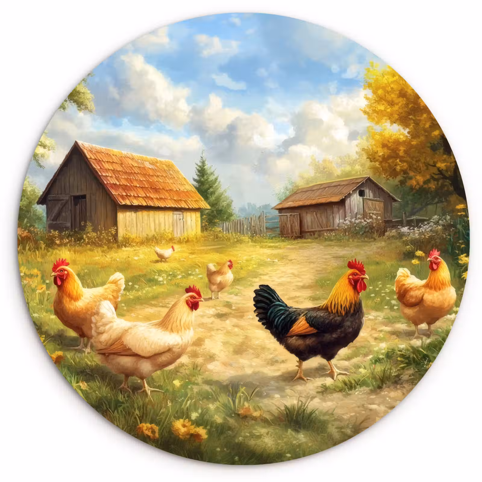 Muurcirkel - Kippen - Landelijke rust - Natuur — 1