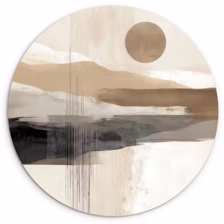 Muurcirkel - Minimalistisch - Landschap - Dimensie — 1