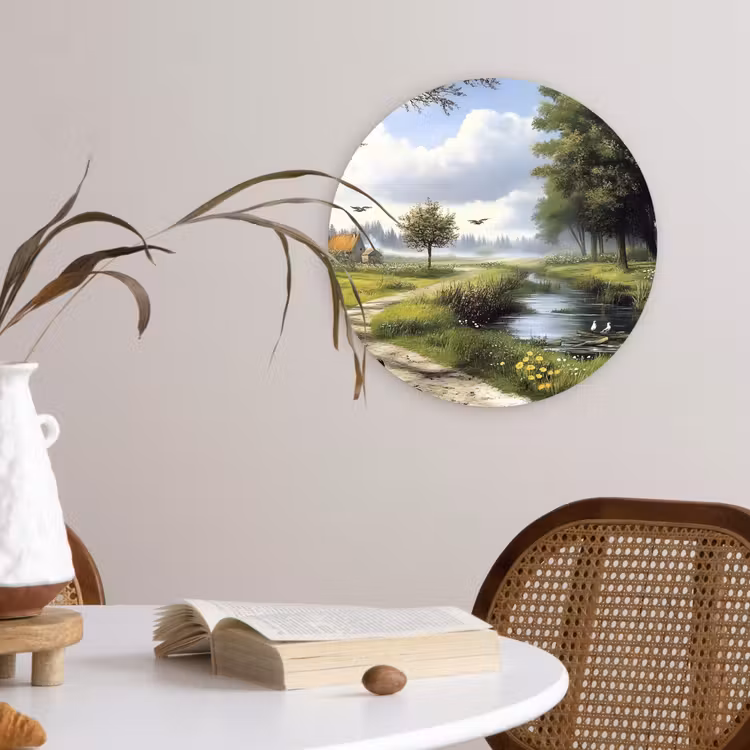 Muurcirkel - Zandpad - Groen landschap - Water — 4