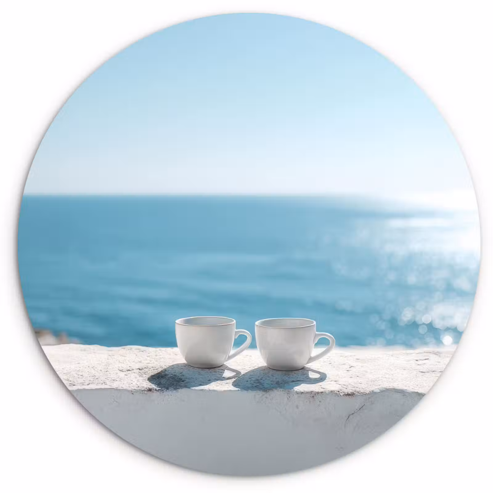 Muurcirkel - Zee - Koffiekopjes - Zomers — 1