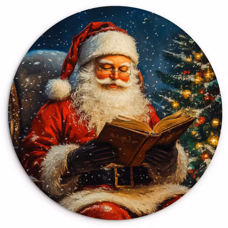 Muurcirkel - Kerstman - Kerst - Winter - Kerstboom — 1