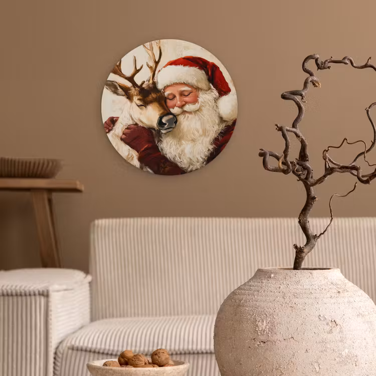 Muurcirkel - Kerstman - Rendier - Kerst - Christmas — 2