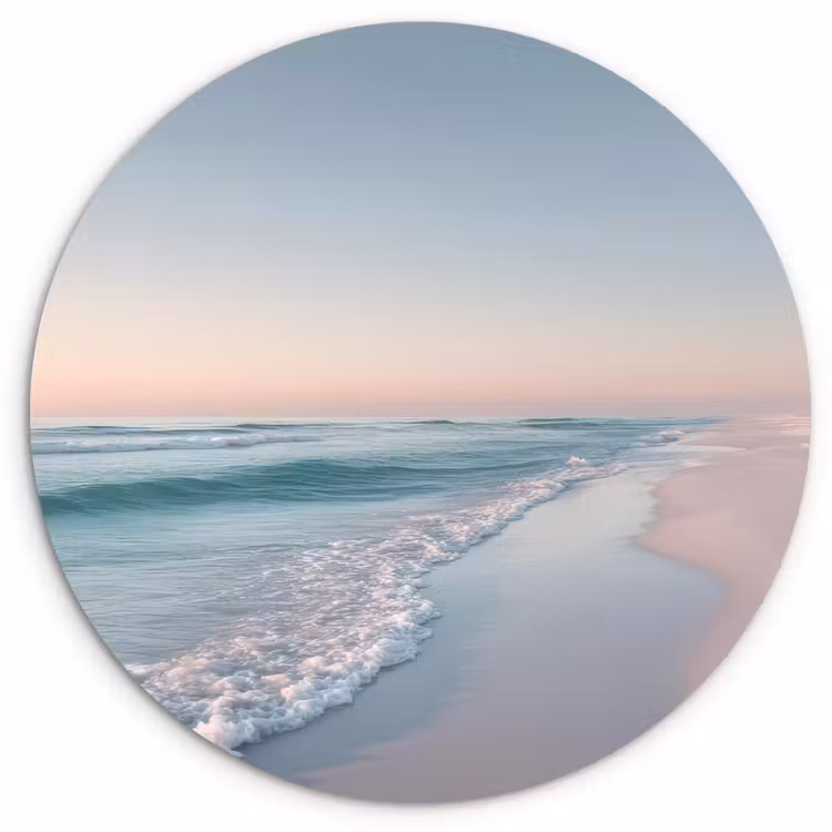 Muurcirkel - Kustlijn - Pastel - water — 1