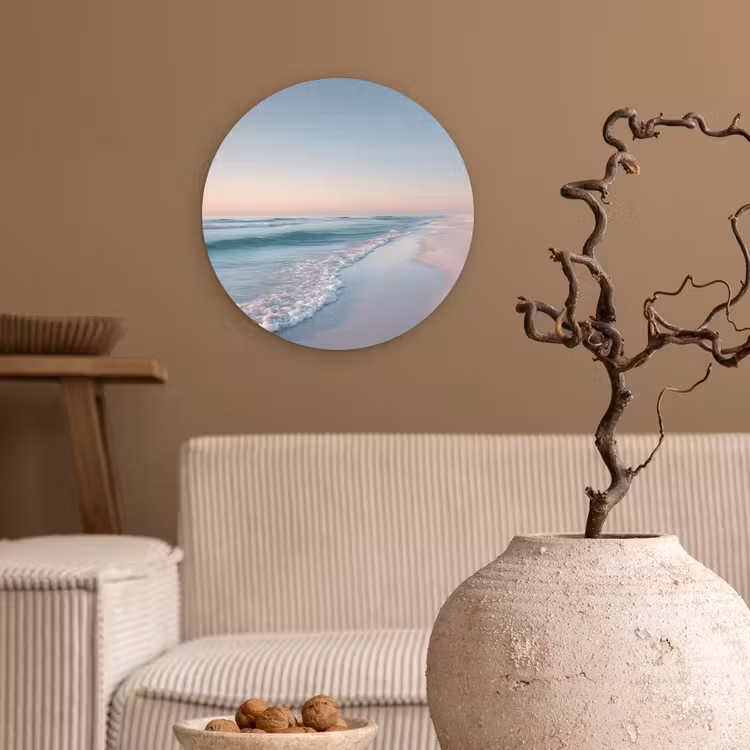 Muurcirkel - Kustlijn - Pastel - water — 2