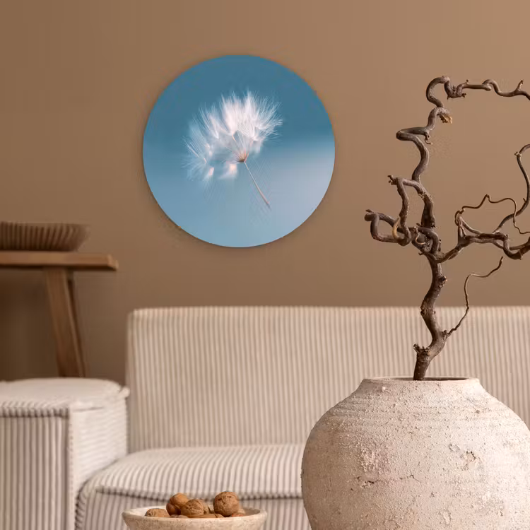 Muurcirkel - Paardenbloempluisje - Blauw - Lucht — 2