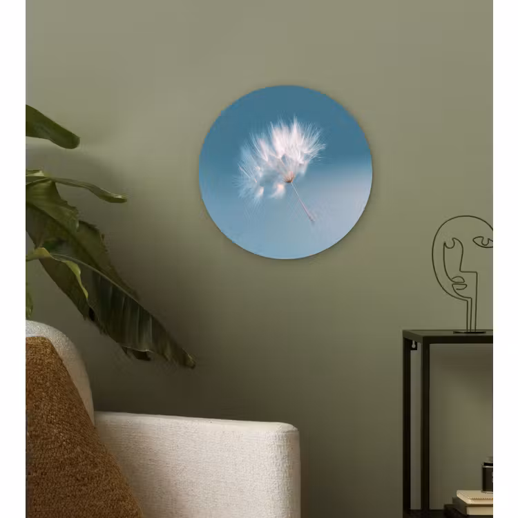 Muurcirkel - Paardenbloempluisje - Blauw - Lucht — 3