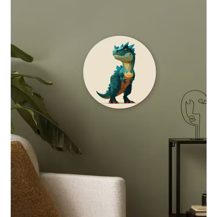 Muurcirkel - Stekels - Dino - Blauw - Gespierd — 3