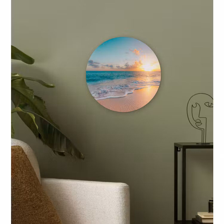 Muurcirkel - Zonsondergang - Strand - Zee - Zomer - Blauw — 3