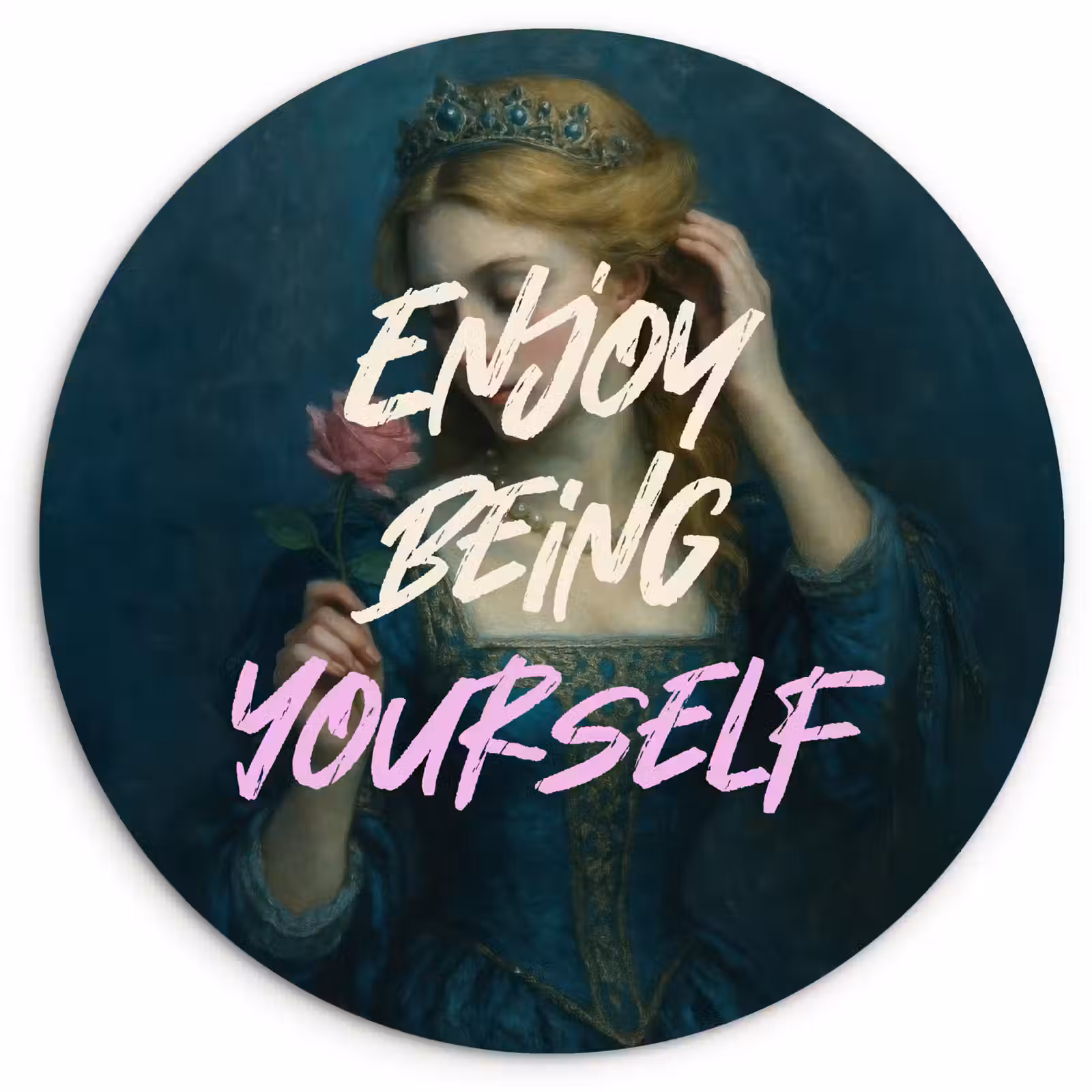 Muurcirkel - Vrouw - Roos - Quote — 1