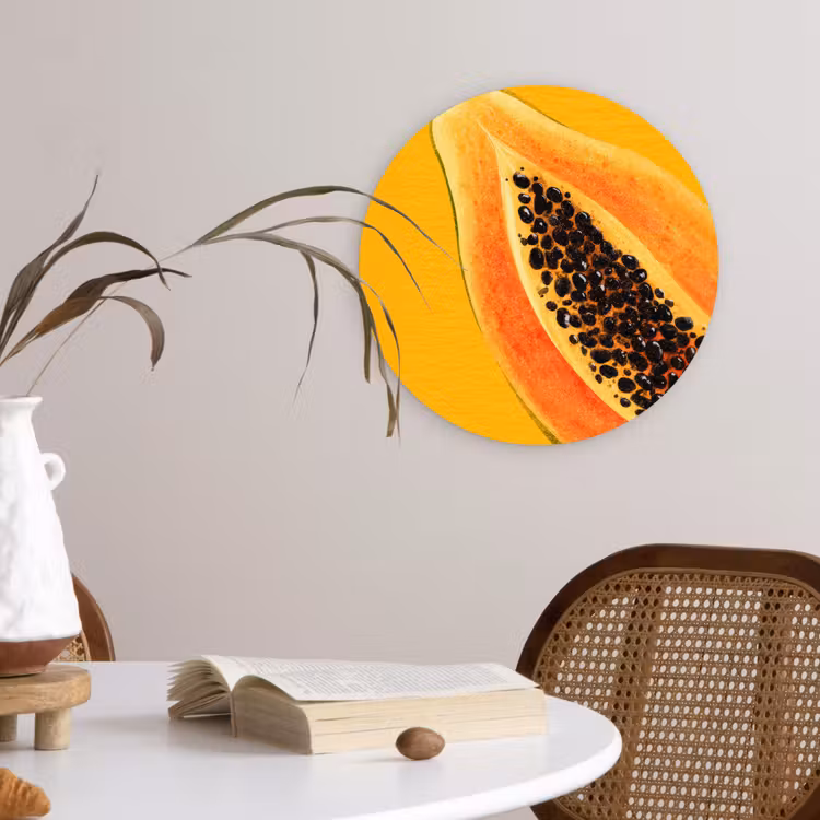 Muurcirkel - Papaja - Oranje - Topisch — 4