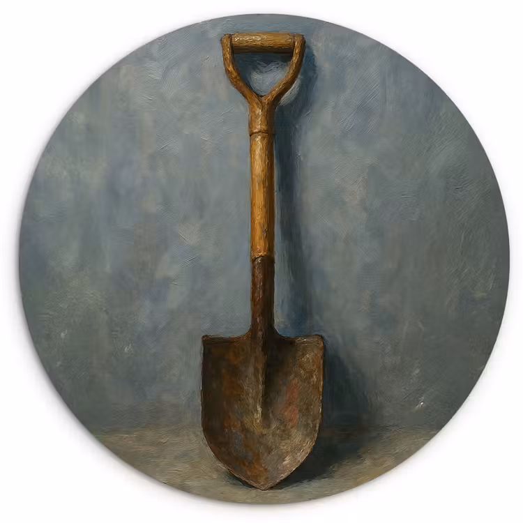 Muurcirkel - Schep - Gereedschap - Schilderij — 1
