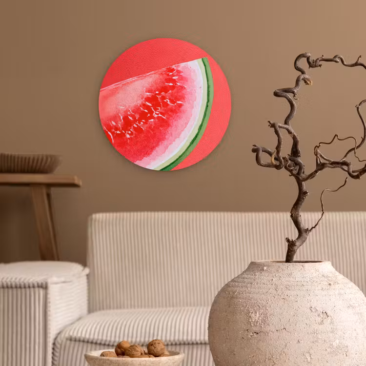 Muurcirkel - Watermeloen - Rood - Zomers — 2