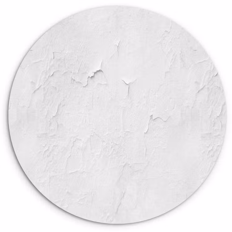 Muurcirkel - Pleisterlaag - Verf - Wit - Beschadigd — 1