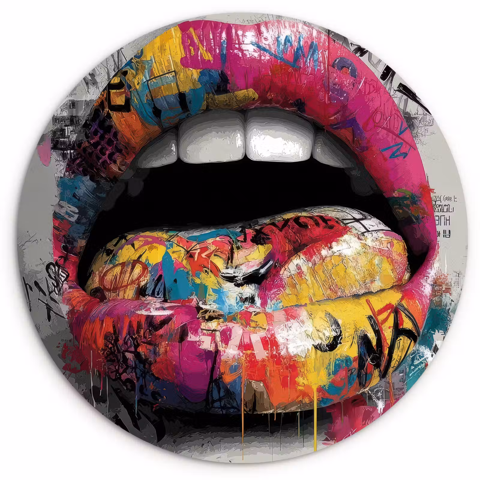 Muurcirkel - Lippen - Graffiti - Expressief — 1