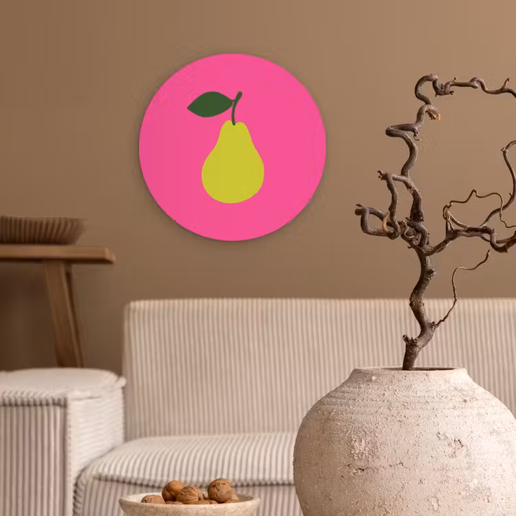 Muurcirkel - Illustratie - Fruit - Peer - Groen — 2