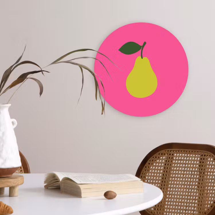 Muurcirkel - Illustratie - Fruit - Peer - Groen — 4