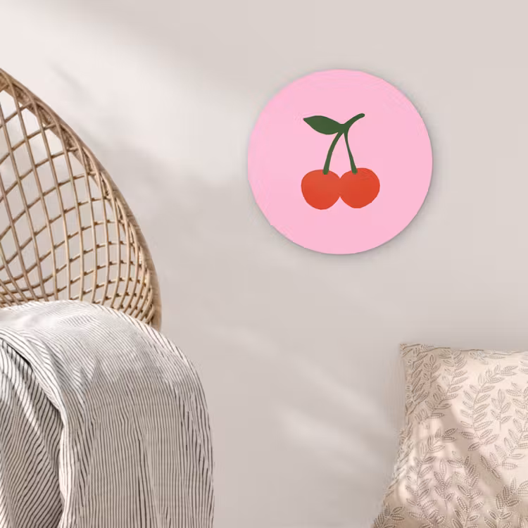 Muurcirkel - Kersen - Roze - Illustratie — 5