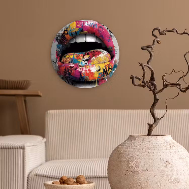 Muurcirkel - Lippen - Graffiti - Expressief — 2