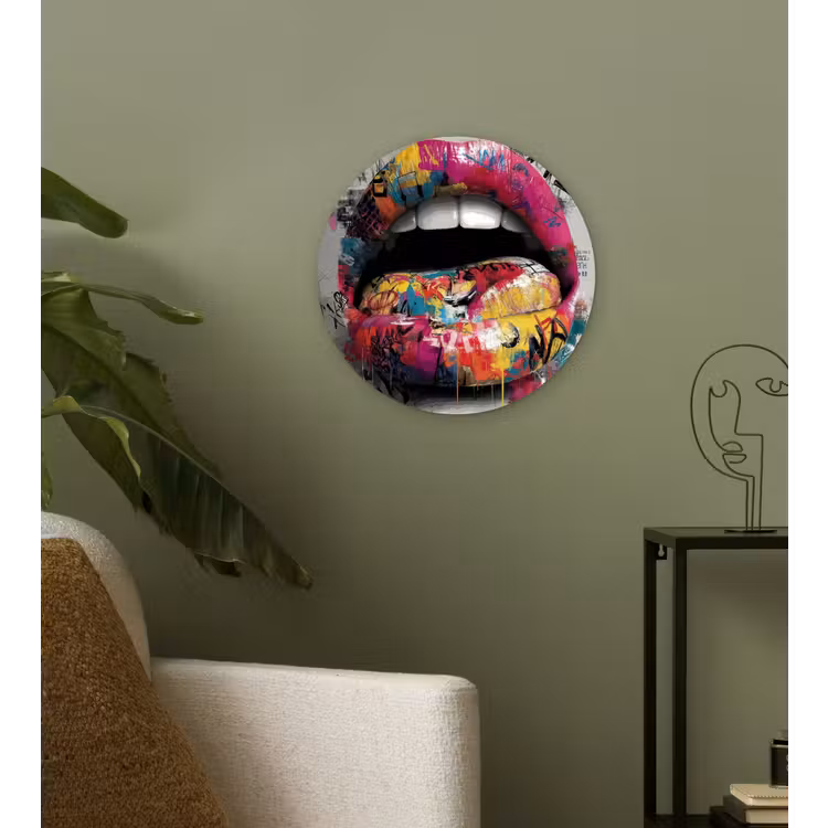 Muurcirkel - Lippen - Graffiti - Expressief — 3