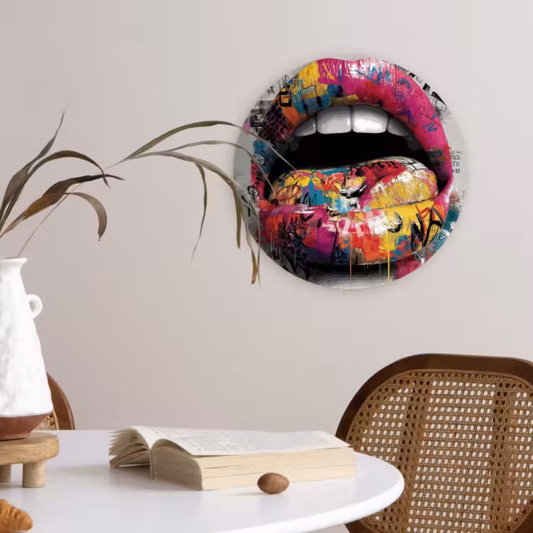 Muurcirkel - Lippen - Graffiti - Expressief — 4