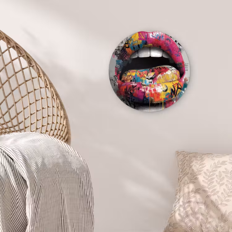 Muurcirkel - Lippen - Graffiti - Expressief — 5