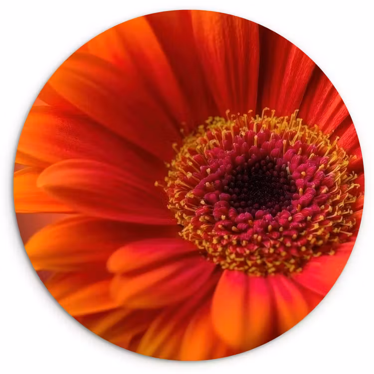 Muurcirkel - Oranje - Gerbera - Intens — 1