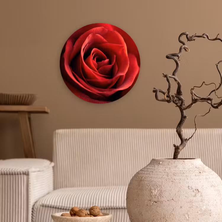 Muurcirkel - Rood - Roos - Romantisch — 2
