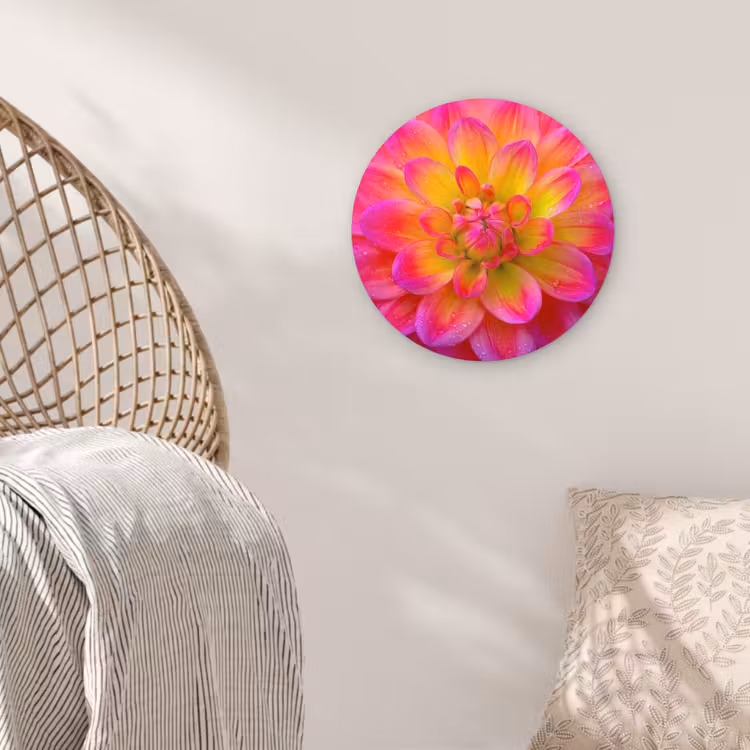 Muurcirkel - Roze - Dahlia - Kleurrijk — 5
