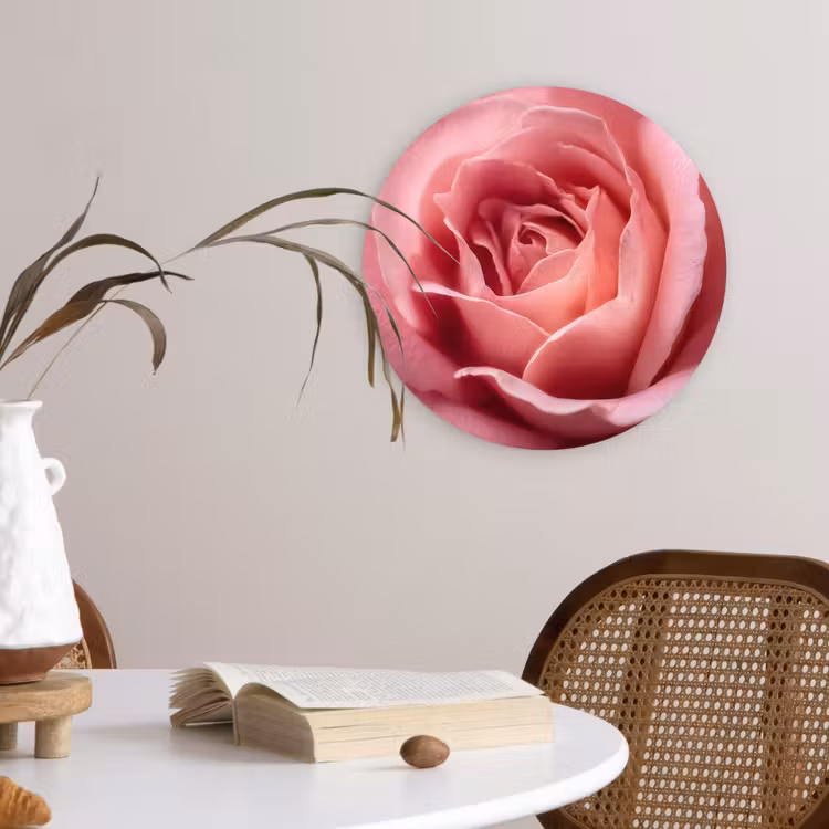 Muurcirkel - Roze - Roos - Romantisch — 4