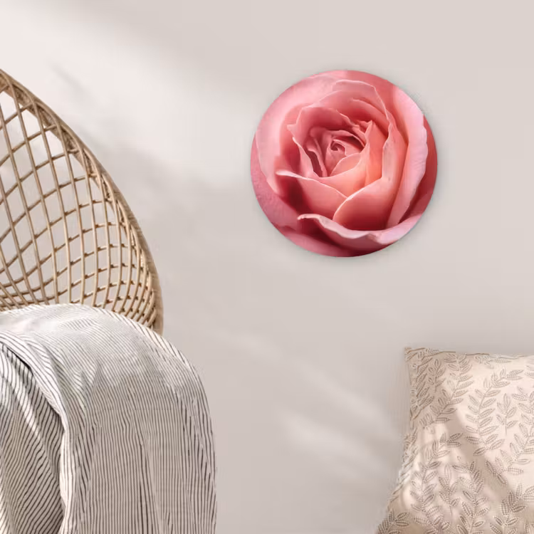 Muurcirkel - Roze - Roos - Romantisch — 5