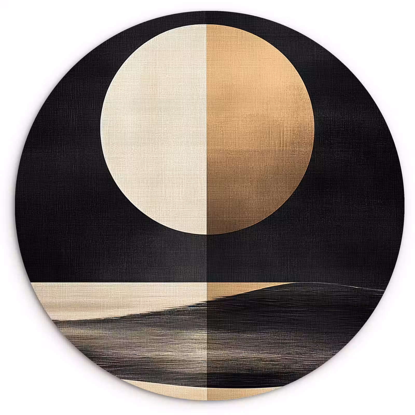 Muurcirkel - Maan - Cirkel - Goud — 1