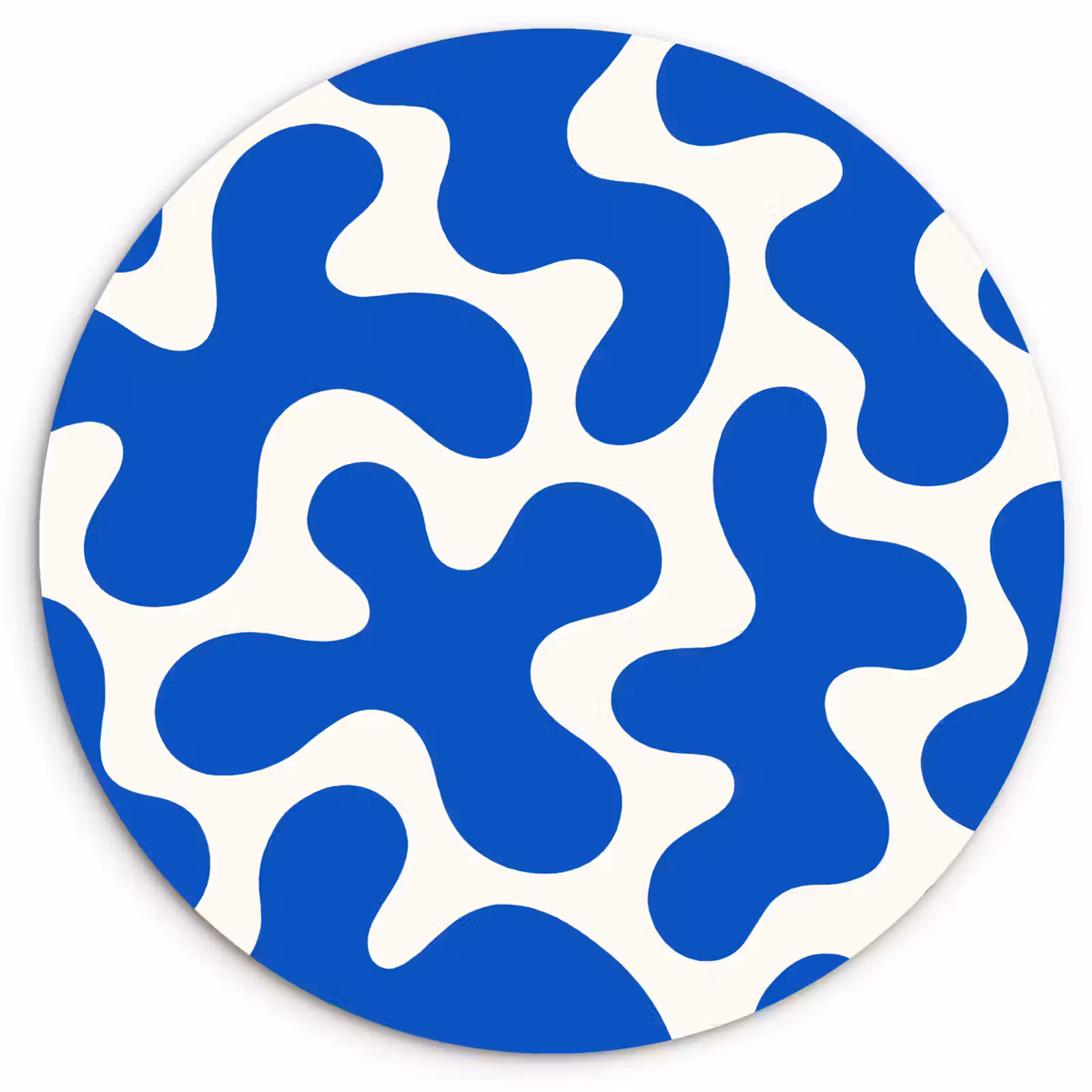 Muurcirkel - Vormen - Abstract - Blauw - Golven — 1