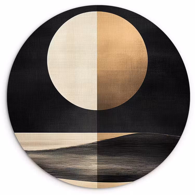 Muurcirkel - Maan - Cirkel - Goud — 1