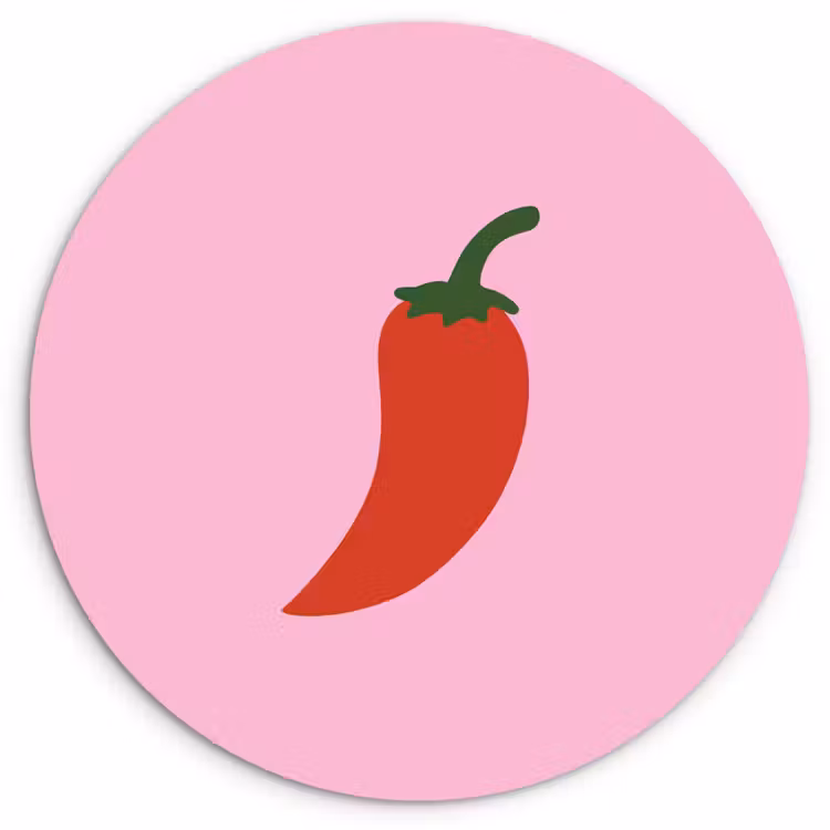 Muurcirkel - Peper - Rood - Illustratie — 1
